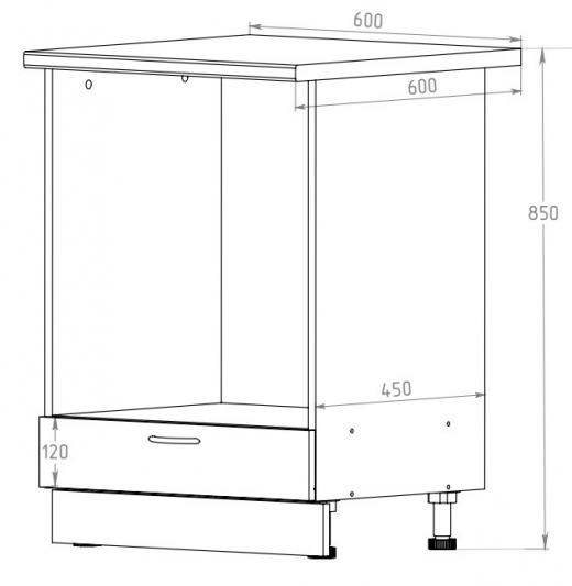 Тумба 600 под печь