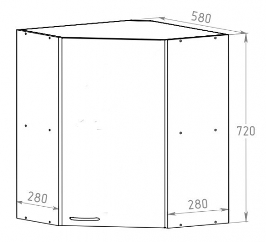 Шкаф угловой 580