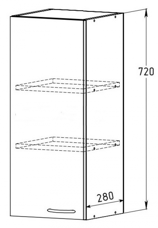 Шкаф 400 с 2 полками